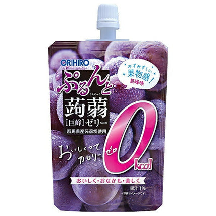 Orihiro Purunto Konnyaku Jelly Zero Calorie Kyoho 130g pouch x 48 pieces [Shipped in Japan]