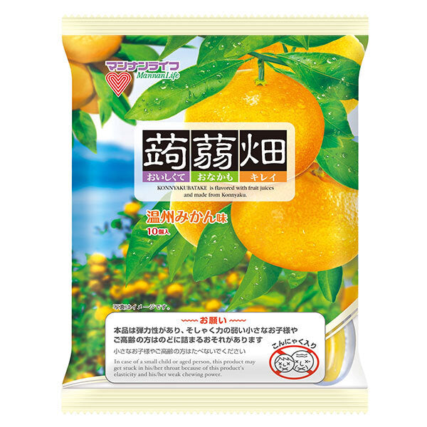 Mannan Life Konnyaku Hatake Unshu Mikan Flavor (25g x 10 pieces) x 12 bags [Shipped in Japan]