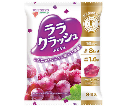 Mannan Life Konnyaku Field Lala Crush Grape Flavor [Food for Specified Health Uses] (24g x 8 pieces) x 12 bags