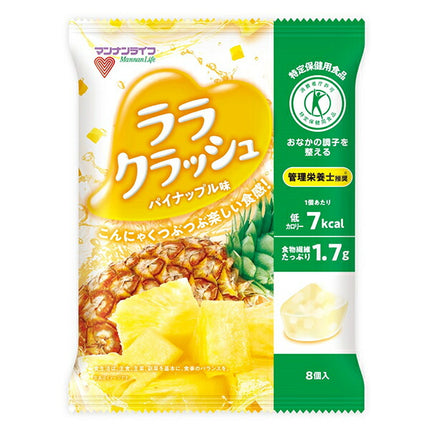 Mannan Life Konnyaku Batake Lala Crush Pineapple Flavor [Food for Specified Health Use Special Insurance] (24g x 8 pieces) x 12 bags [Shipped in Japan]