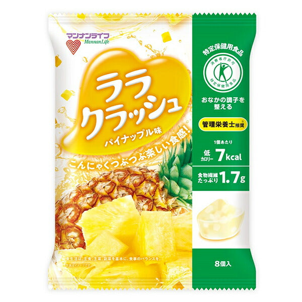 Mannan Life Konnyaku Batake Lala Crush Pineapple Flavor [Food for Specified Health Use Special Insurance] (24g x 8 pieces) x 12 bags [Shipped in Japan]