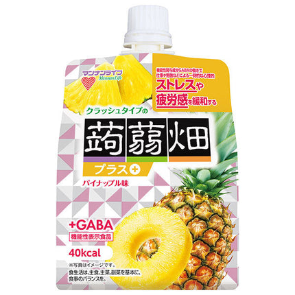 Mannan Life Crushed Konnyaku Hatake Plus Pineapple Flavor 150g Pouch x 30 Pieces 