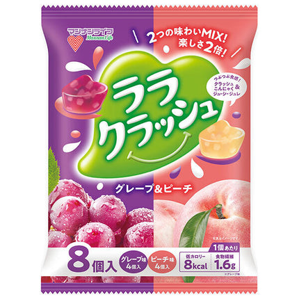 Mannan Life Lala Crush Assortment Grape & Peach (24g x 8 pieces) x 12 bags