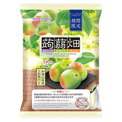 Mannan Life Konnyakubatake Ume Flavor (25g x 10 pieces) x 12 bags [Shipped in Japan]