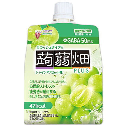 マンナンライフ クラッシュタイプの蒟蒻畑プラス シャインマスカット味 150gパウチ×30本入【日本出荷】