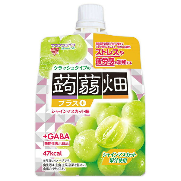 Mannan Life Crushed Type Konnyaku Hatake Plus Shine Muscat Flavor 150g Pouch x 30 pieces [Shipped in Japan]