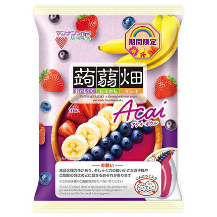 Mannan Life Konnyaku Hatake Acai Bowl (25g x 10 pieces) x 12 bags [Shipped in Japan]