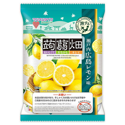 Mannan Life Konnyaku Hatake Setouchi Hiroshima Lemon Flavor (25g x 10 pieces) x 12 bags [Shipped in Japan]