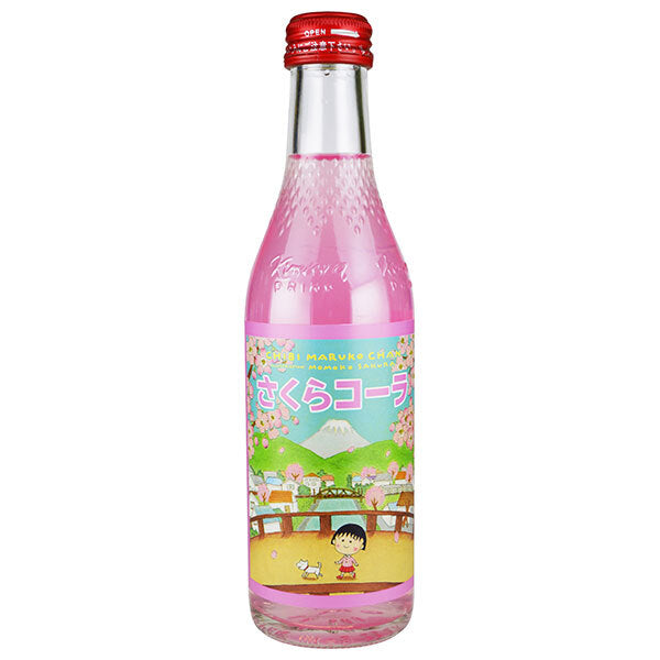 Kimura Beverage Chibi Maruko-chan Sakura Cola 240ml bottle x 20 bottles [shipped in Japan]