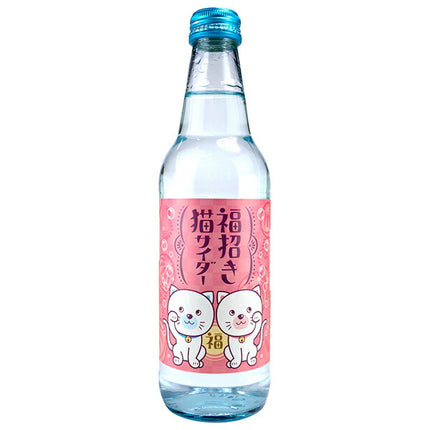 Kimura Beverage Lucky Maneki Neko Cider 340ml bottle x 20 bottles [shipped in Japan]