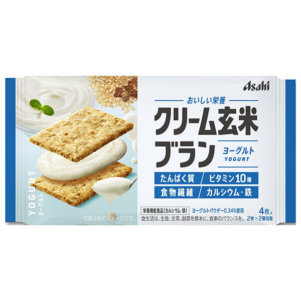 アサヒグループ食品 クリーム玄米ブラン ヨーグルト 栄養機能食品 4個×6袋入【日本出荷】