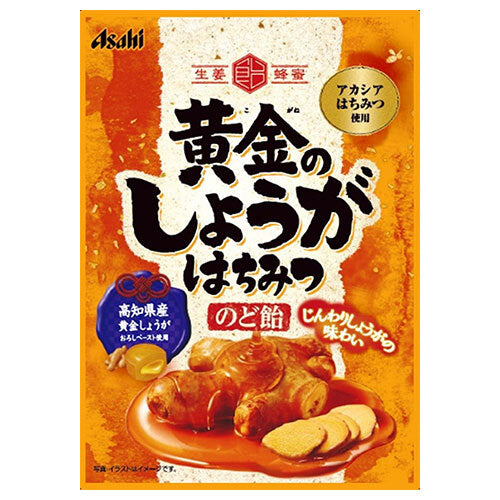 アサヒグループ食品 黄金のしょうが はちみつのど飴 72g×6袋入【日本出荷】