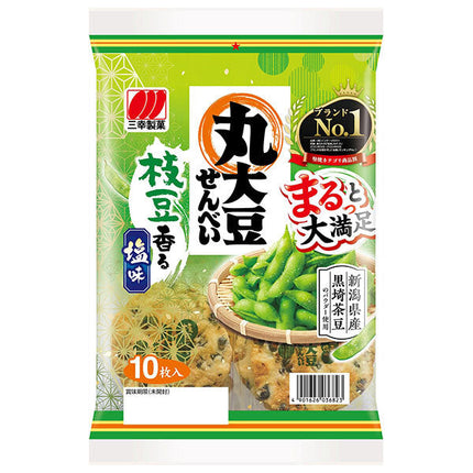 Sanko Seika Maru Soybean Rice Crackers Salty Edamame Flavor 10 Pieces x 12 Bags [Shipped in Japan]