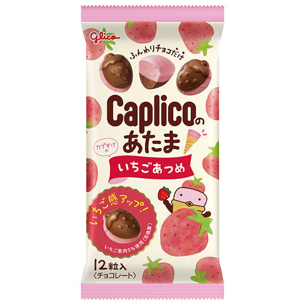 Ezaki Glico Caprico's Head Strawberry Atsume 30g x 10 bags [shipped in Japan]