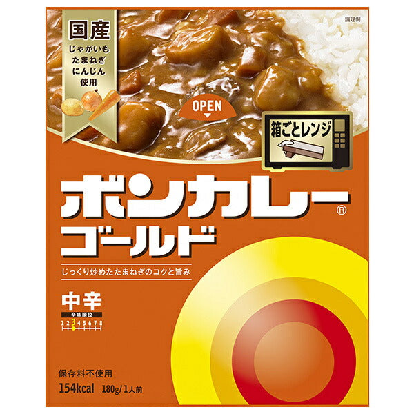 Otsuka Foods Bon Curry Gold Medium Spicy 180g x 30 pieces [Shipped in Japan]