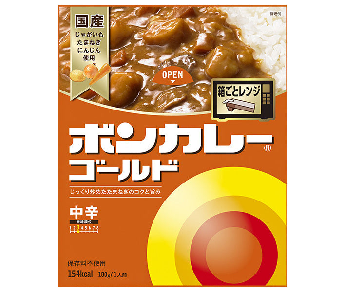 [11/25~ 10% off all products!!] Otsuka Foods Bon Curry Gold Medium Spicy 180g x 30 pieces