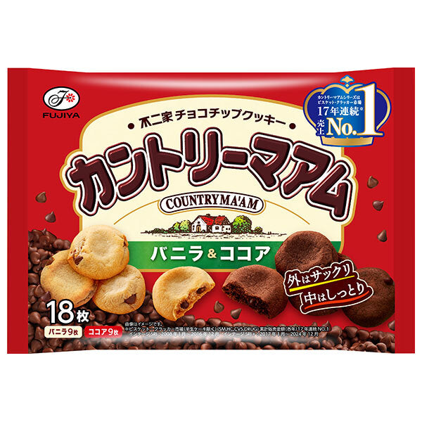 Fujiya Country Ma'am Vanilla & Cocoa 18 pieces x 18 bags [shipped in Japan]