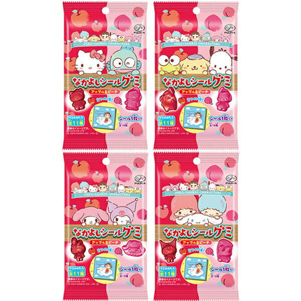 Fujiya Peko x Sanrio Characters Nakayoshi Seal Gummy (Apple & Peach) 6 pieces x 20 pieces