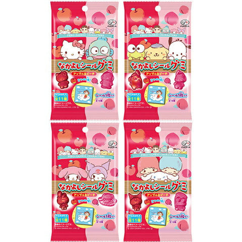 Fujiya Peko x Sanrio Characters Nakayoshi Seal Gummy (Apple & Peach) 6 pieces x 20 pieces