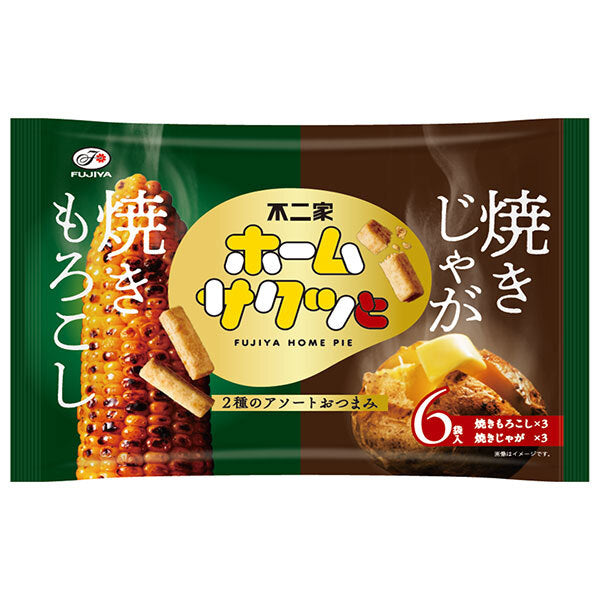 不二家 ホームサクッと 焼きもろこし&焼きじゃが 6P 96g×18袋入【日本出荷】
