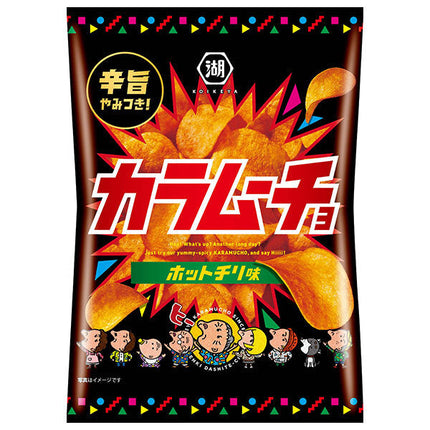 Koikeya Columnocho Chips Hot Chili Flavor 55g x 12 pieces [Shipped in Japan]