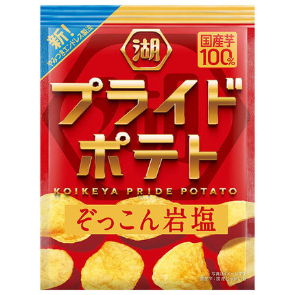 Koikeya PRIDE POTATO Pride Potato Zokkon Rock Salt 55g x 12 bags [Shipped in Japan]