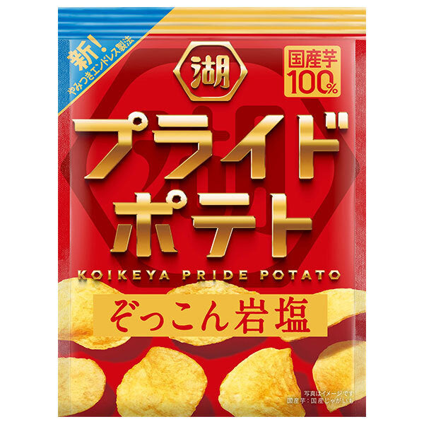 Koikeya PRIDE POTATO Pride Potato Zokkon Rock Salt 55g x 12 bags [Shipped in Japan]
