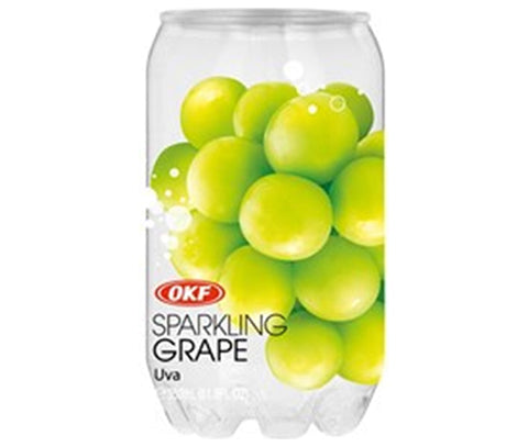 Lead Off Japan OKF Clear Sparkling Grape Bouteille en plastique de 350 ml x 24 pièces 