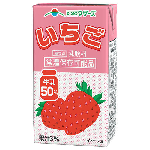 Pack papier Rakuno Mothers Strawberry 250ml x 24 pièces 
