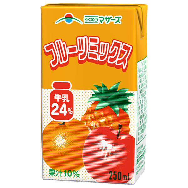 Rakuno Mothers Fruit Mix 250ml paquet papier x 24 pièces 
