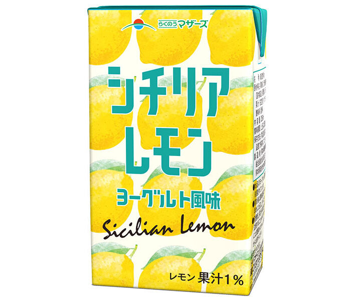 Rakuno Mothers Saveur de yaourt au citron sicilien 250 ml paquet papier x 24 pièces 