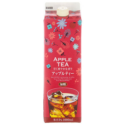 GS Food GS Apple Tea Sweetened 1000ml paper pack x 12 bottles [shipped in Japan]