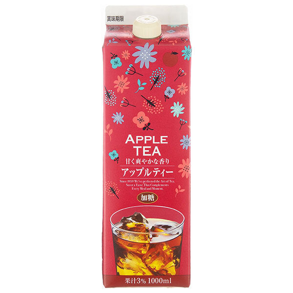 GS Food GS Apple Tea Sweetened 1000ml paper pack x 12 bottles [shipped in Japan]