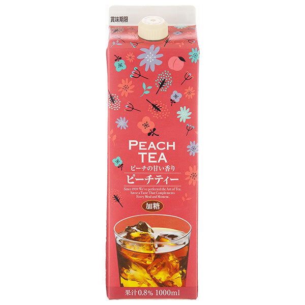 GS Food GS Peach Tea Sweetened 1000ml paper pack x 12 bottles [shipped in Japan]