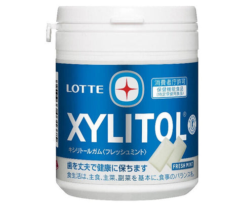 Lotte Xylitol Gum Fresh Mint Family Bouteille [Assurance spéciale alimentaire à usage sanitaire spécifié] 133 g x 6 pièces 