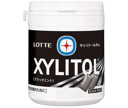 Lotte Xylitol Gum Black Mint Family Bottle 133g x 6 pieces