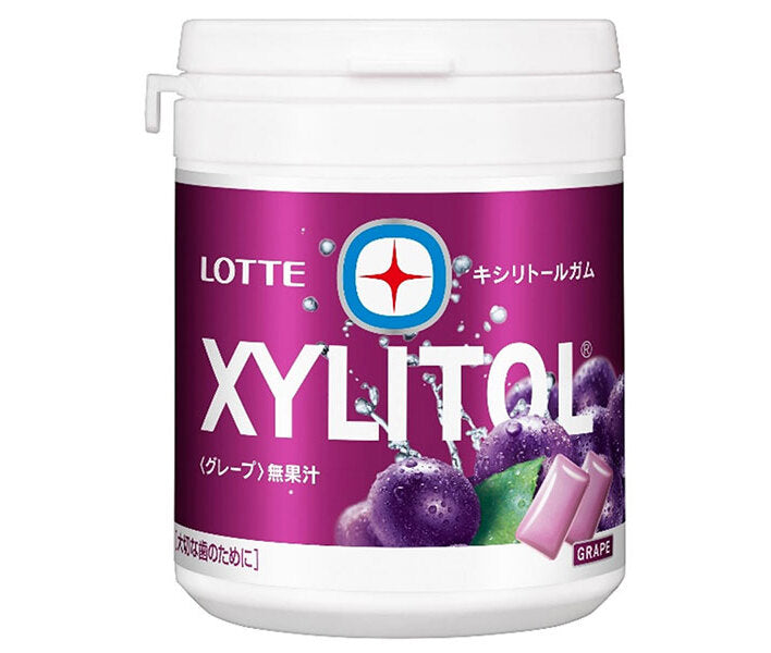 Lotte Xylitol Gum Raisin Famille Bouteille 133g x 6 pièces 