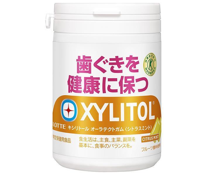 Lotte Xylitol Oratect Gum Citrus Mint Slim Bottle [Food for Specified Health Uses] 125g x 6 pieces 