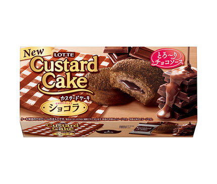 Lotte custard cake chocolat 6 pièces x 5 boîtes 