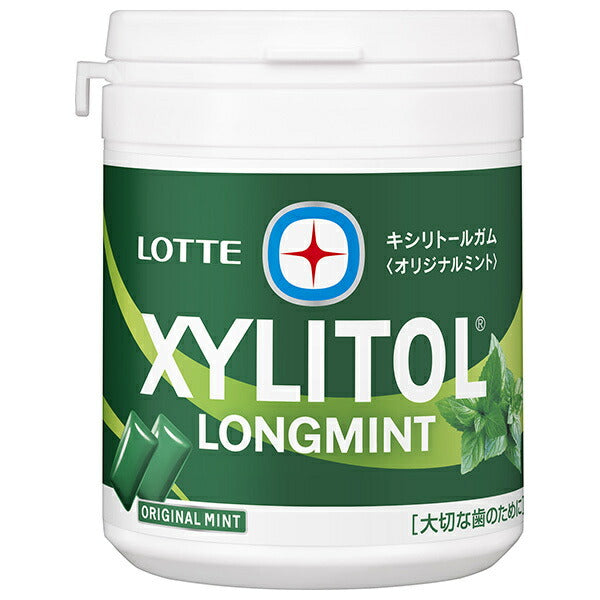 Lotte Xylitol Gum Long Mint Original Mint Family Bottle 133g x 6 pieces [Shipped in Japan]
