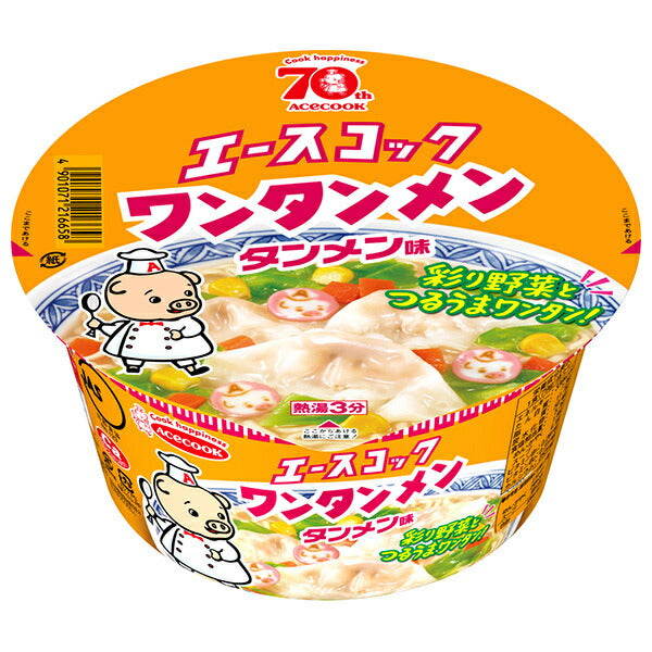 Acecook wonton men bowl tanmen flavor 79g x 12 pieces [shipped in Japan]