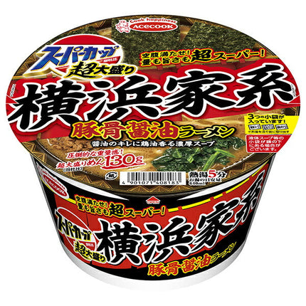 エースコック 超大盛りスーパーカップ 横浜家系豚骨醤油ラーメン 170g×12個入