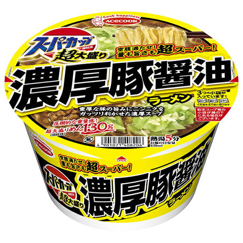 エースコック 超大盛りスーパーカップ 濃厚豚醤油ラーメン 176g×12個入