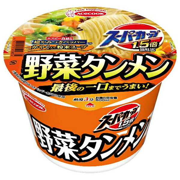エースコック スーパーカップ1.5倍 野菜タンメン 106g×12個入【日本出荷】