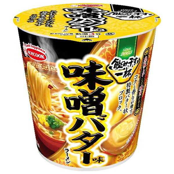 Acecook Nomihosu Ippai Miso Butter Flavor Ramen 62g x 12 Cups [Ships from Japan]