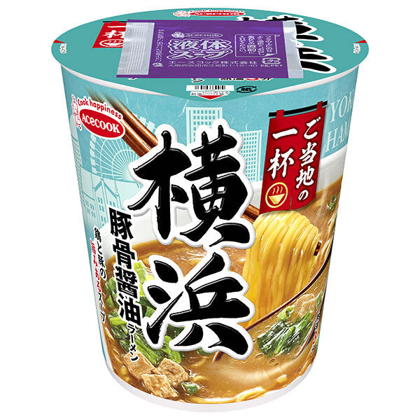 Ace Cook Local Cup Yokohama Tonkotsu Sauce Soja Ramen 63g x 12 pièces 
