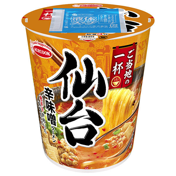 Acecook Local Cup Sendai Spicy Miso Ramen 62g x 12 pièces 