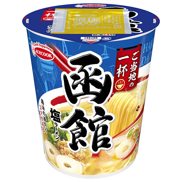 Acecook Local Cup Hakodate Sel Ramen 60g x 12 pièces 