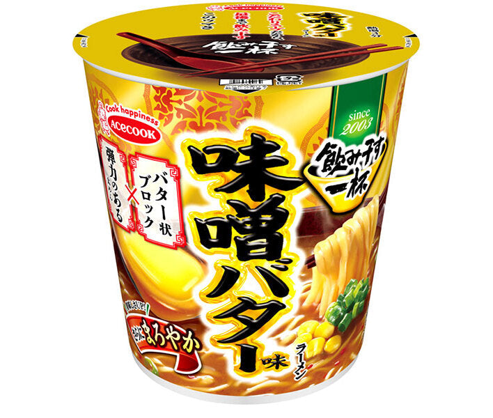 Acecook Drinking Cup Miso Butter Ramen 67g x 12 pieces [Shipped in Japan]