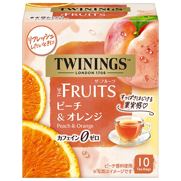 Kataoka Bussan Twinings LES FRUITS Pêche & Orange 10 sachets x 24 pièces 